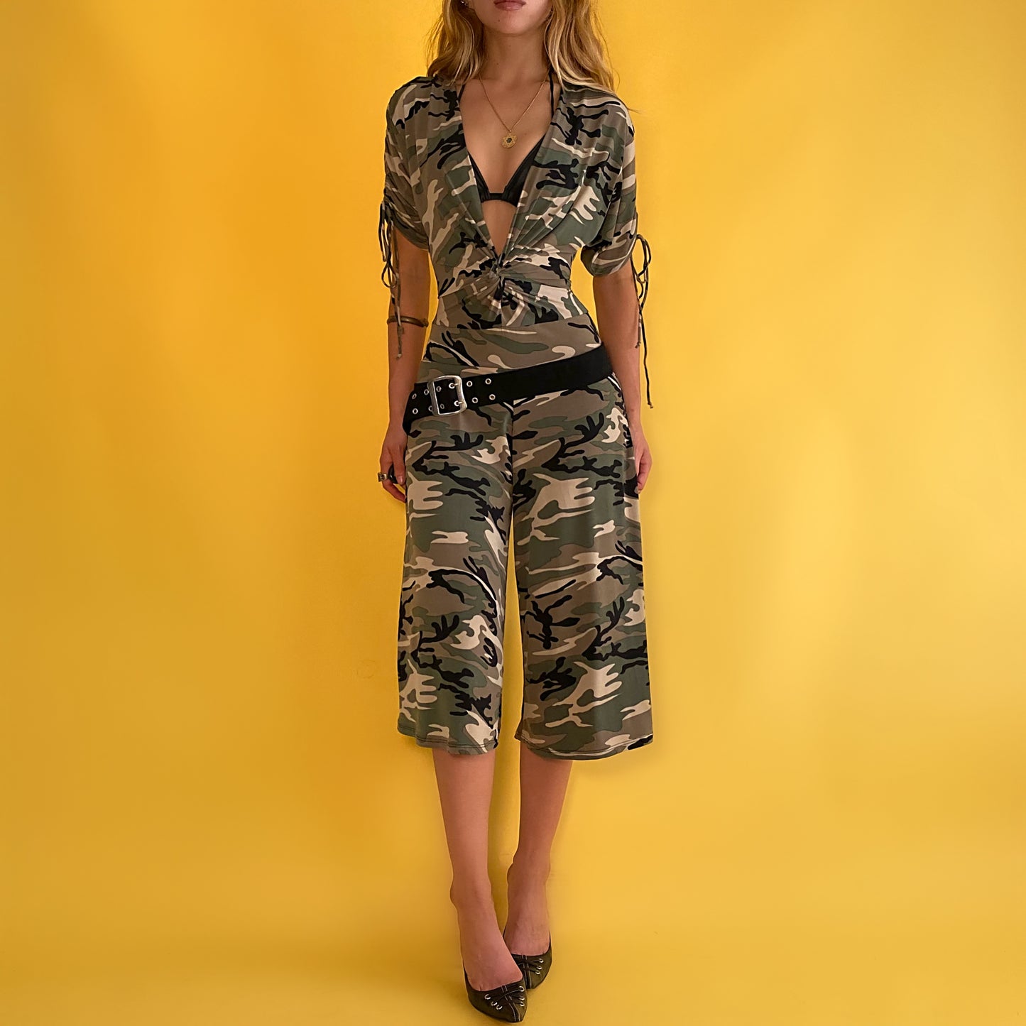 Y2k Camo Jumpsuit - Small